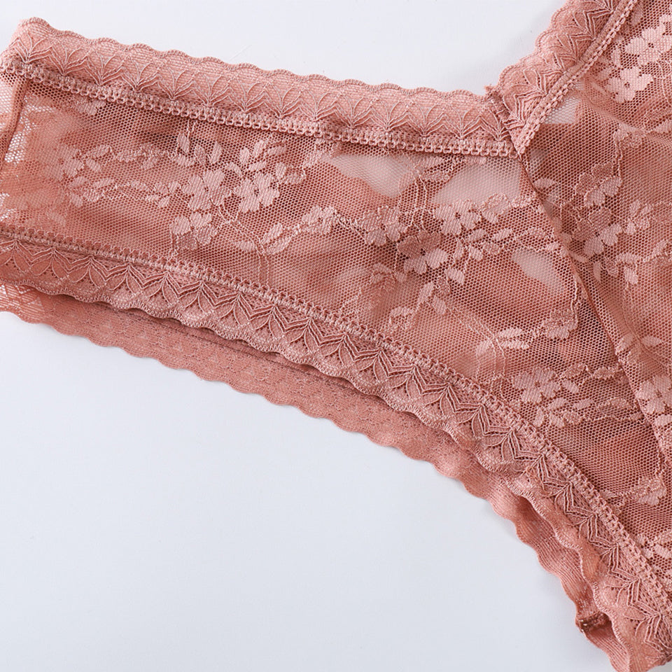 Panties Women Lace Underwear Sexy Low Rise Briefs